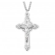 Sterling Silver Rosary Crucfix 24" Chain - Boxed - Necklace