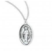 Sterling Silver Miraculous Medal24" Chain - Boxed - Necklace