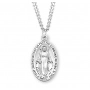 Sterling Silver Miraculous Medal*24" Chain - Boxed - Necklace