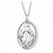 Sterling Silver Lrg. Oval Profile Miraculous 27" Chain - Boxed - Necklace