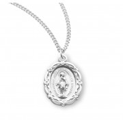 Sterling Silver Fancy Edge Miraculous 18" Chain - Boxed - Necklace
