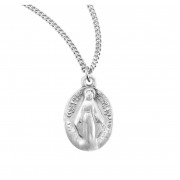 Sterling Silver Baby Miraculous Medal - Necklace