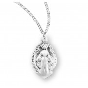 Sterling Silver Baby Miraculous Medal - Necklace