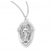 Sterling Silver Oval Miraculous 18" Chain - Boxed - Necklace