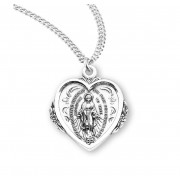 Sterling Heart Miraculous w/20" Chain - Boxed - Necklace