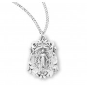 Sterling Silver Fancy Miraculous - 18" Chain - Boxed - Necklace