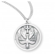Sterling Silver Round Holy Spirit 20" Chain - Boxed - Necklace