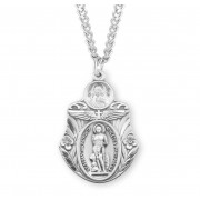 Sterling Silver St. Sebastian 24" Chain - Boxed - Necklace