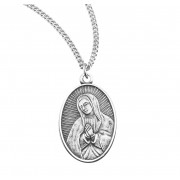 Sterling Small Oval Our Lady O.G. 18" Chain - Boxed - Necklace Sterling Small Oval Our Lady O.G. 18" Chain - Boxed - Necklace
