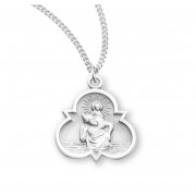 Sterling Silver Trinity St. Christopher-18" Chain - Boxed - Necklace