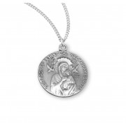 Sterling Silver Our Lady of Perpetual Help Round Medal w/18" Chain - Boxed - Necklace