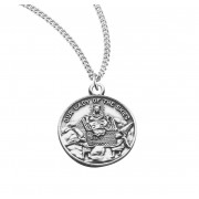 Sterling Silver Round O. L. of Loretto - 18" Chain - Boxed - Necklace