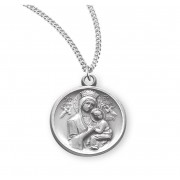 Sterling Silver Round Our Lady of Perpetual Help - 18" Chain - Boxed - Necklace
