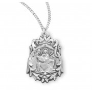 Sterling Silver Fancy St. Christopher-18" Chain - Boxed - Necklace