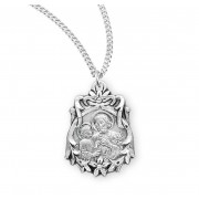 Sterling Silver Fancy St. Joseph-18" Chain - Boxed - Necklace