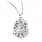 Sterling Silver Fancy St. Therese-18" Chain - Boxed - Necklace