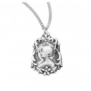 Sterling Silver Madonna-18" Chain - Boxed - Necklace