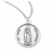 Sterling Silver St. Jude Medal 20" Chain - Boxed - Necklace