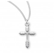 Sterling Silver Wheat Cross - Necklace