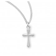 Sterling Silver Taper End Cross - Necklace