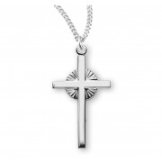 Sterling Silver Fancy Cross - Necklace