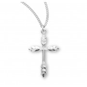 Sterling Silver Med. Wheat Cross-18" Chain - Boxed - Necklace