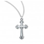 Sterling Silver Fancy Cross - Necklace