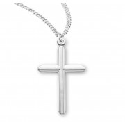 Sterling Silver Inlayed Cross - 20" Chain - Boxed - Necklace