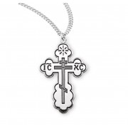 Sterling Silver Med.Orthodox Cross - 20" Chain - Boxed - Necklace