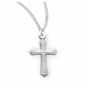 Sterling Silver Detailed Cross - Necklace