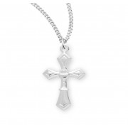 Sterling Silver Sm Gothic Cross w/Tiny Chalice 18" Ch Boxed - Necklace Sterling Silver Sm Gothic Cross w/Tiny Chalice 18" Ch Boxed - Necklace