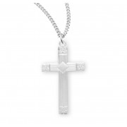Sterling Silver Med. Fancy Cross - 18" Chain - Boxed - Necklace