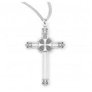 Sterling Silver Fancy Cross with 20" Chain - Boxed - Necklace