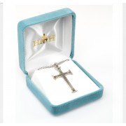 1-11/16" X 15/16" Sterling Silver Cross with a 24" Chain - Boxed - Necklace 1-11/16" X 15/16" Sterling Silver Cross with a 24" Chain - Boxed - Necklace