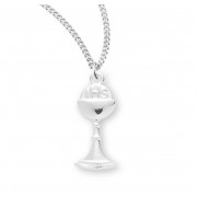 Sterling Silver High Polish Chalice on an 18" Chain - Boxed - Necklace