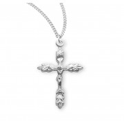 Sterling Silver Med. Wheat Crucfix - 18" Chain - Boxed - Necklace