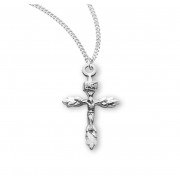 Sterling Silver Wheat Crucifix - Necklace