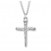Sterling Silver Lrg. Nail Crucfix - 24" Chain - Boxed - Necklace