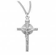 Sun Burst Sterling Silver Crucifix - Necklace Sun Burst Sterling Silver Crucifix - Necklace