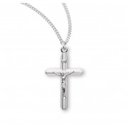 Sterling Silver Medium Cross on Cross Crucfix on an 18" Chain - Boxed - Necklace