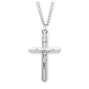 Sterling Silver Inlayed Crucfix 24" Chain - Boxed - Necklace