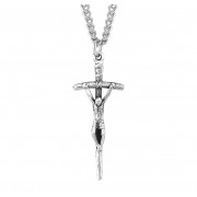 Sterling Silver Papal Cross 24" Chain - Boxed - Necklace