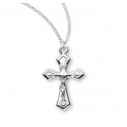 Sterling Silver Fancy Crucfix- 18" Chain - Boxed - Necklace