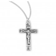 Sterling Silver Med. Fancy Crucfix - 18" Chain - Boxed - Necklace
