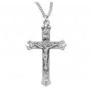 Sterling Silver Fancy tip Crucfix 18" Chain - Boxed - Necklace