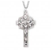 Sterling Silver I.H.S. Crucfix-24" Chain - Boxed - Necklace