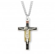 Sterling Silver Giotto Renaissance Crucifix w/20" Chain - Boxed - Necklace