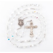 Aurora Helix Shape Finest Austrian Crystal Sterling Silver Rosary