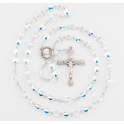 Finest Austrian Crystal Sterling Silver Rosary