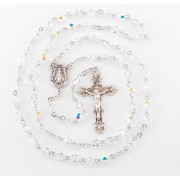 5mm Finest Crystal (AB) Sterling Silver Rosary - Boxed 5mm Finest Crystal (AB) Sterling Silver Rosary - Boxed